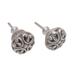 Prideful Circles,'Circular Sterling Silver Stud Earrings from Bali'