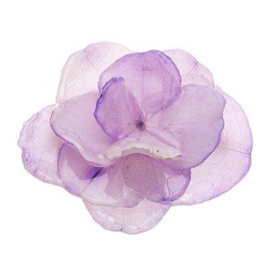 Violet Hydrangea,'Thai Preserved Violet Hydrangea Brooch Pin'