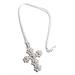 'Filigree Flowers' - Artisan Crafted Fine Silver Filigree Cross Necklace