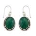 'Luscious Green' - Green Onyx Earrings in Sterling Silver Handmade