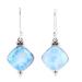 Gleaming Grandeur,'Larimar Dangle Earrings from India'