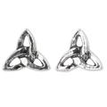 Sterling silver stud earrings, 'Celtic Trinity'