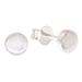 Round Simplicity,'Round Sterling Silver Stud Earrings from Thailand'