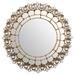 Peruvian Lily,'Antiqued Round Mohena Wood Wall Mirror from Peru'