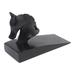 Handy Horse in Black,'Hand Carved Suar Wood Horse Door Stopper in Black from Bali'