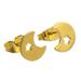 '18k Gold-plated Silver Star and Moon Stud Earrings from Peru'