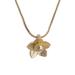 Glistening Petals,'Gold Plated Sterling Silver Flower Necklace from Peru'