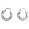 Taxco Marquee,'Hand Crafted Taxco Silver Hoop Earrings'