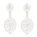 Drops of Autumn,'Leaf-Shaped Sterling Silver Filigree Dangle Earrings'