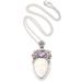 Woman of the Wilderness,'Artisan Crafted Amethyst and Garnet Pendant Necklace'