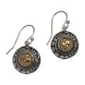 Endless Radiance,'Balinese Style Gold and Sterling Silver Dangle Earrings'