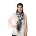 Elegant Shibori,'100% Cotton Shibori Shawl in Black and Ivory from India'