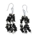 'Rejoice' - Indian Obsidian Earrings Hand Made with Sterling Silver