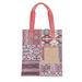 Happy Day in Red,'Cotton Blend Patchwork Tote Bag'