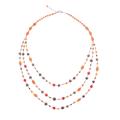 'Colorful Multi-Gemstone Beaded Strand Necklace from Thailand'