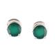 Beneath the Moon,'Sparkling Green Onyx Stud Earrings from India'