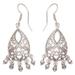 Ballroom Crest,'Artisan Handmade 925 Sterling Silver Chandelier Earrings'