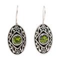 Peridot drop earrings, 'Desire'