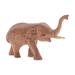 Step on Toes,'Handmade Teak Wood Elephant Statuette from Thailand'