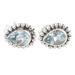 Dazzling Loyalty,'Sterling Silver Stud Earrings with Faceted Blue Topaz Gems'