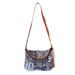 Lanna Patchwork,'Leather Accented Patchwork Cotton Blend Sling from Thailand'