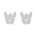 French Bulldog,'Sterling Silver French Bulldog Stud Earrings from Thailand'