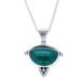 Taxco Mystique,'Handmade Mexico Chrysocolla and Silver Pendant Necklace'