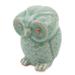 Celadon ceramic figurine, 'Little Blue Owl'