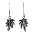 Leaves of Nature,'Andean Leaf Nature Theme Sterling Silver Dangle Earrings'