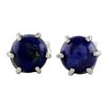Sterling Silver and Lapis Lazuli Stud Earrings from Thailand 'To the Point'