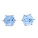 Catch a Star in Light Blue,'Artisan Crafted Blue Topaz and Sterling Silver Stud Earrings'