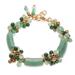 Green Touch,'Aventurine & Quartz Beaded Bracelet with Gold Filled Accents'