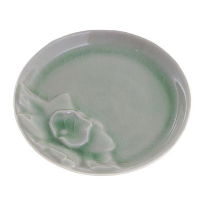 Orchid Charm,'Floral Motif Small Ceramic Plate'