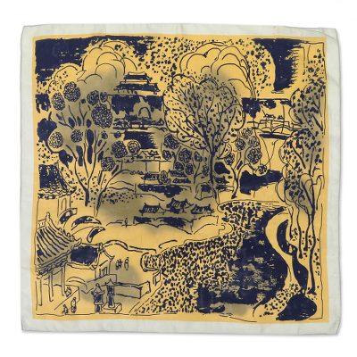 Pastoral,'Nature-Themed Silk Bandana'