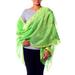 Cotton and silk shawl, 'Lime Garden'
