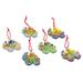 Floral Octopus,'Handcrafted Ceramic Octopus Ornaments (Set of 6)'