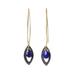 Gold vermeil lapis lazuli dangle earrings, 'Sublime'