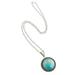 Sterling Silver Pendant Amazonite Necklace 'Moon Over Lima'