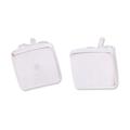 Parable,'950 Silver Hammered Square Stud Earrings from Mexico'