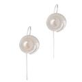 Lily Glamour,'Sterling Silver Cultured Freshwater Pearl Drop Earrings'