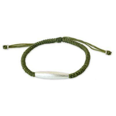'Peaceful Jungle' - Hill Tribe Fine Silver Braided Bracelet
