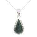 'Dark Green Sacred Quetzal' - Handmade Guatemalan Jade Pendant Necklace