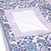 Royal Garden,'Floral Cotton Table Linen Set in Blue from India (Set for 6)'