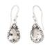 Gleaming Beauty,'Sterling Silver and Prasiolite Dangle Earrings from Bali'