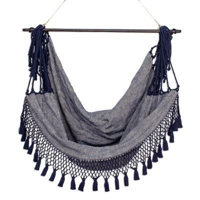 Take Me to the Moon,'Handloomed Blue Hammock Swing Chair'