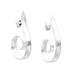 'Spiral Motif Sterling Silver Half-Hoop Earrings from Bali'