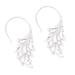 'Swirling Sterling Silver Half-Hoop Earrings from Bali'