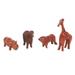 Teak sculptures, 'African Wildlife' (set of 4)