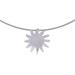 Sun Splash,'Sun-Shaped Sterling Silver Pendant Necklace from Peru'