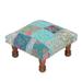 Rajasthani Patchwork,'Fair Trade Embellished Ottoman Foot Stool from India'
